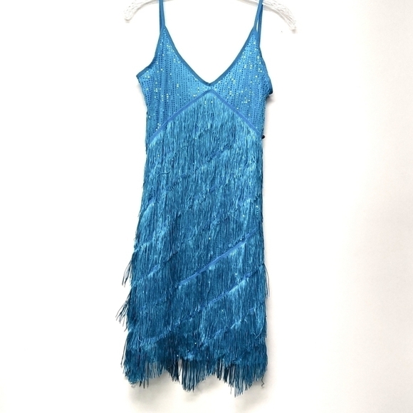 Maboobie dress stretchy party flopper blue Size: M - Picture 1 of 5